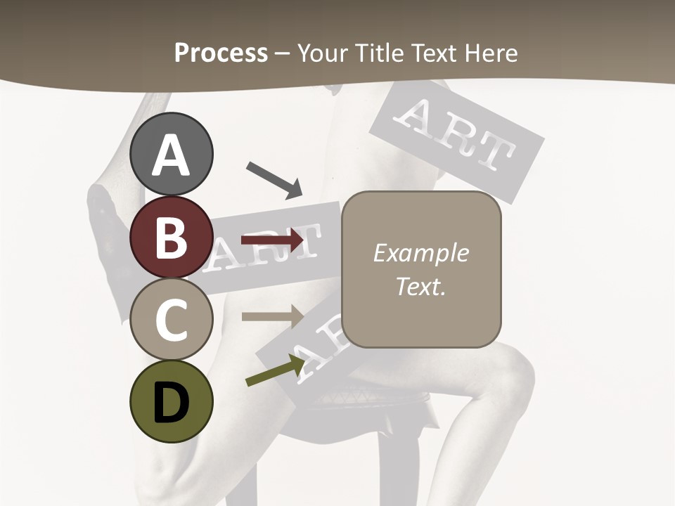 A Woman Sitting On A Chair Holding A Sign PowerPoint Template