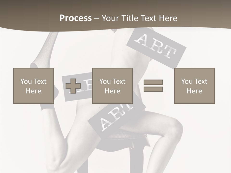 A Woman Sitting On A Chair Holding A Sign PowerPoint Template