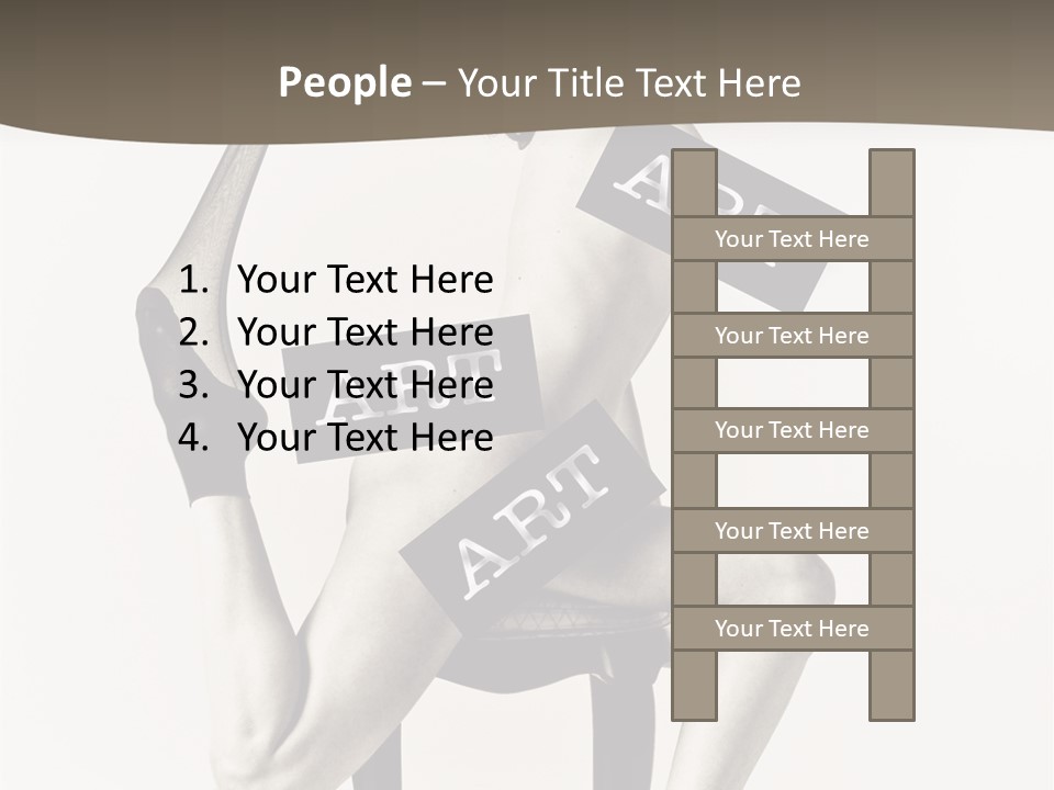 A Woman Sitting On A Chair Holding A Sign PowerPoint Template