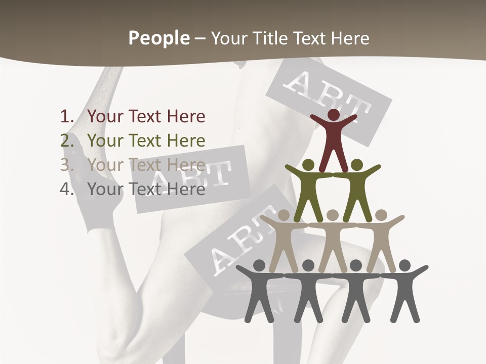 A Woman Sitting On A Chair Holding A Sign PowerPoint Template