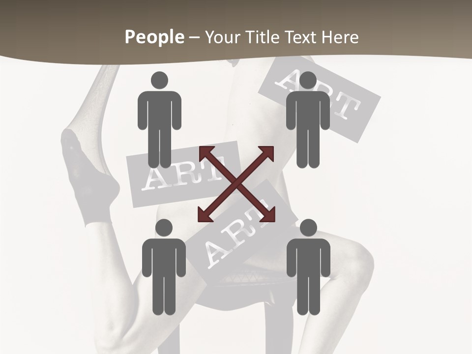 A Woman Sitting On A Chair Holding A Sign PowerPoint Template