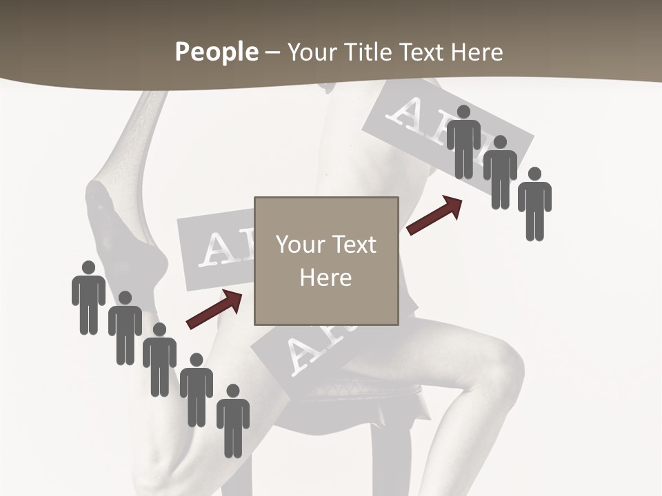 A Woman Sitting On A Chair Holding A Sign PowerPoint Template