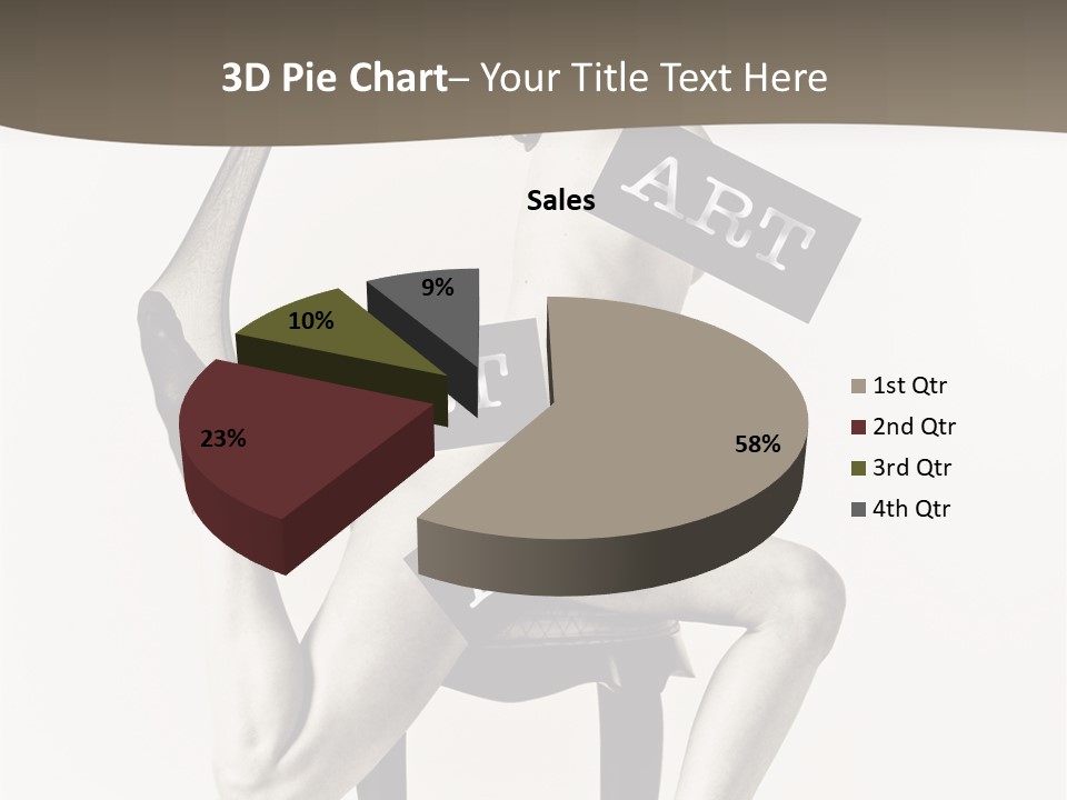 A Woman Sitting On A Chair Holding A Sign PowerPoint Template