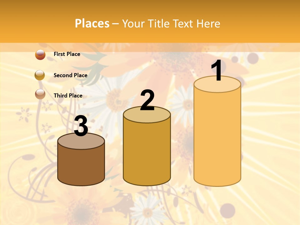 Blemish Daisy Bouquet PowerPoint Template