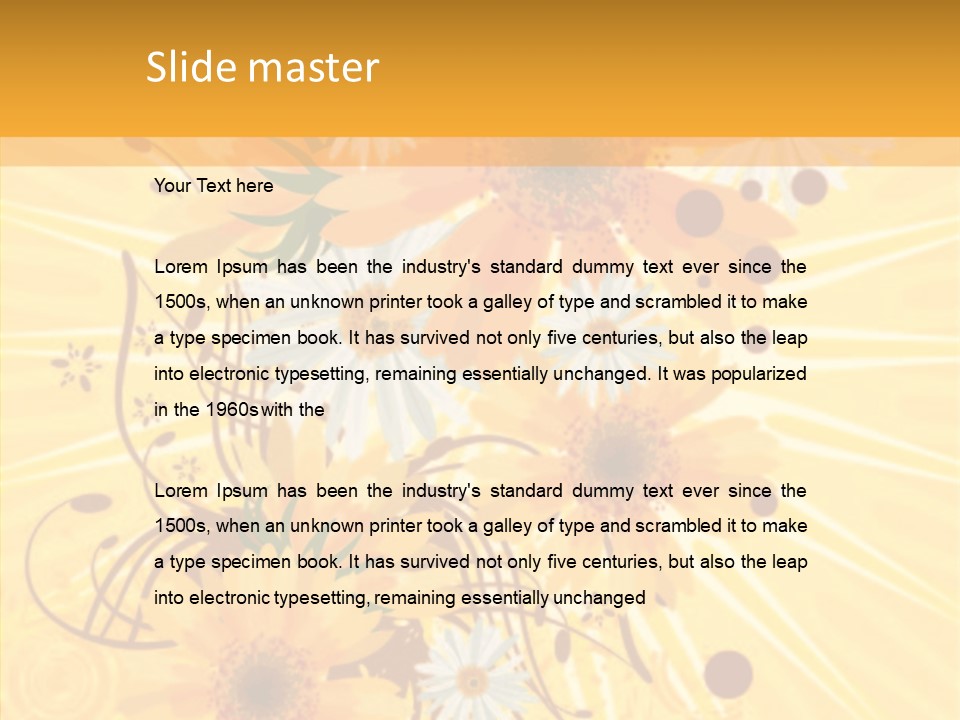 Blemish Daisy Bouquet PowerPoint Template