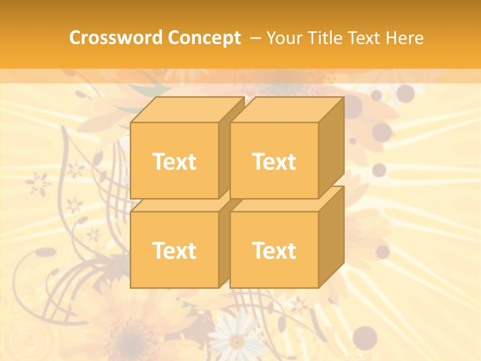 Blemish Daisy Bouquet PowerPoint Template
