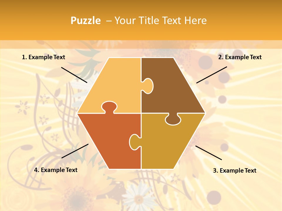 Blemish Daisy Bouquet PowerPoint Template