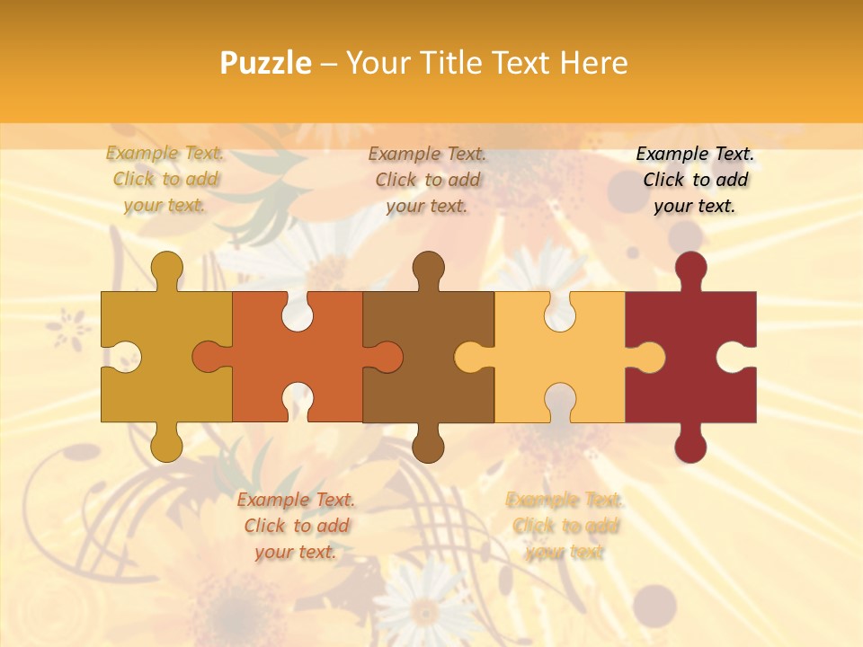 Blemish Daisy Bouquet PowerPoint Template