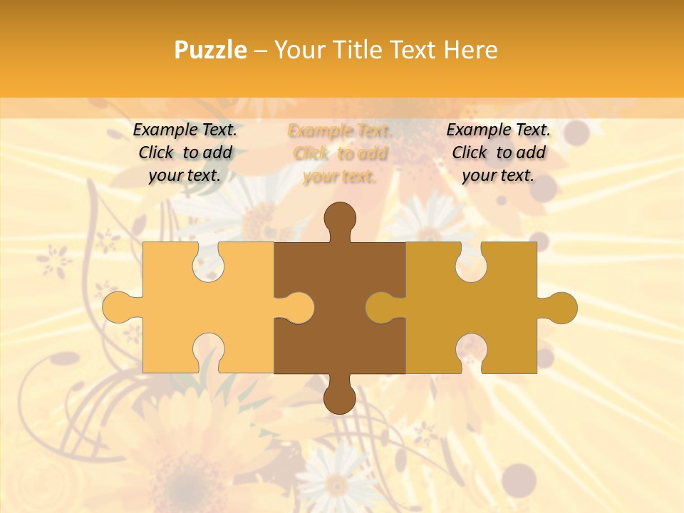 Blemish Daisy Bouquet PowerPoint Template