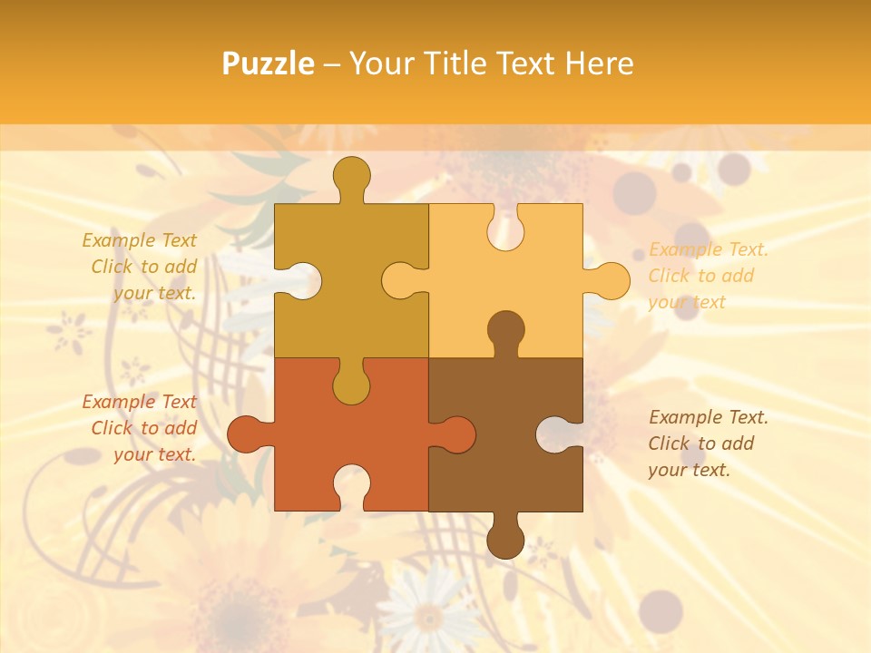 Blemish Daisy Bouquet PowerPoint Template