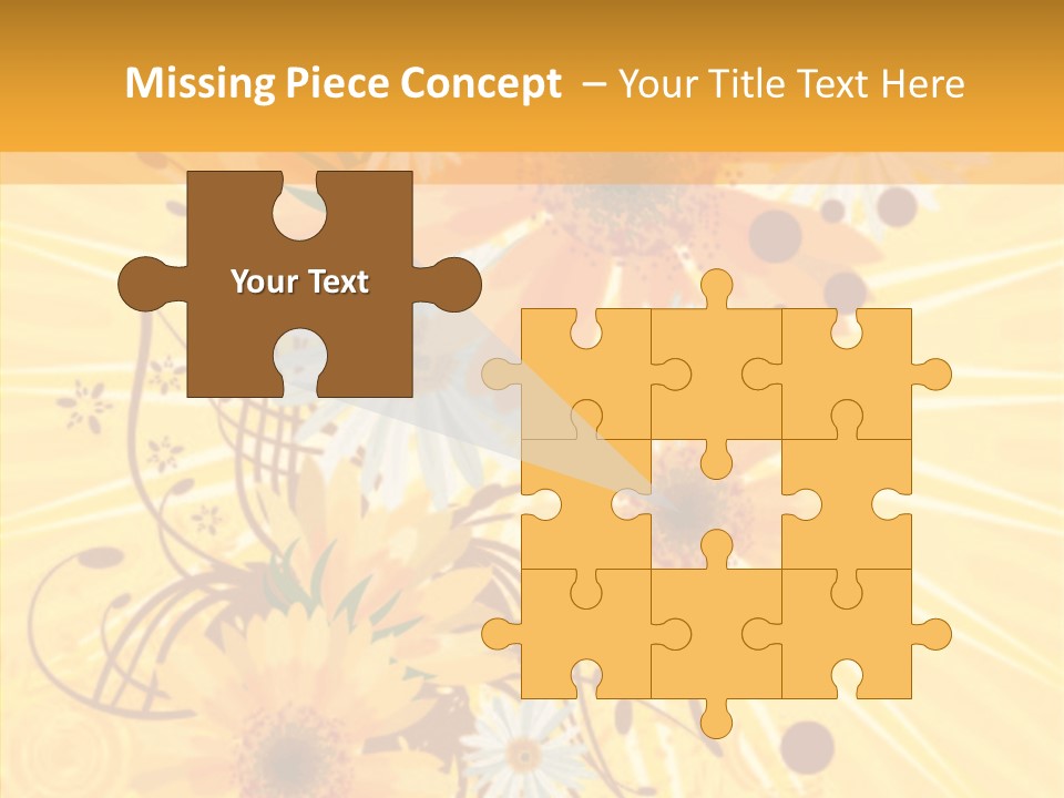 Blemish Daisy Bouquet PowerPoint Template