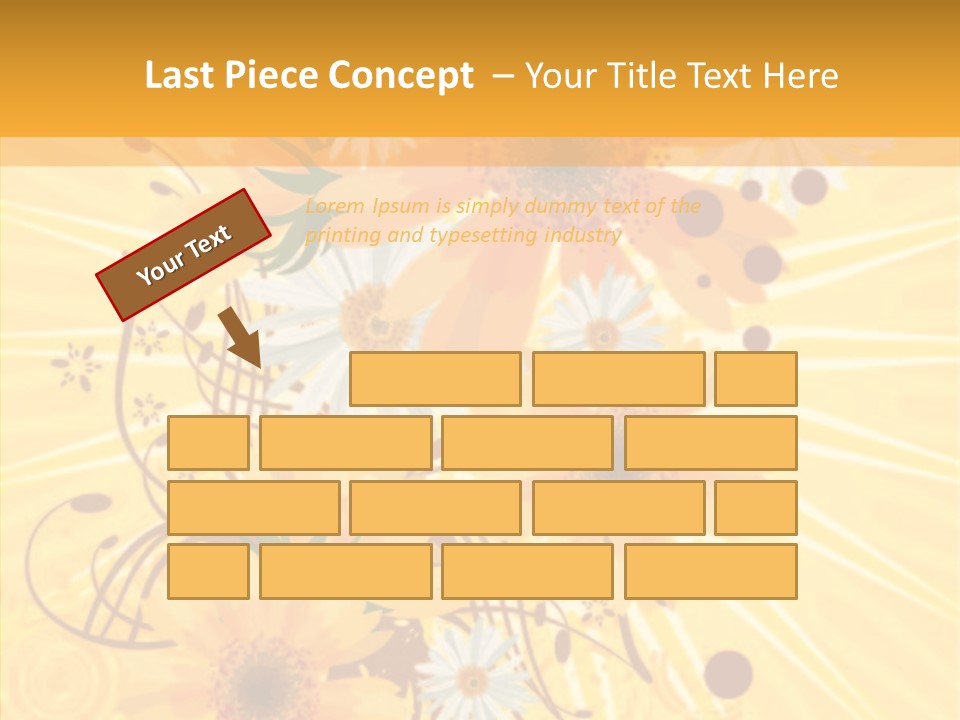 Blemish Daisy Bouquet PowerPoint Template