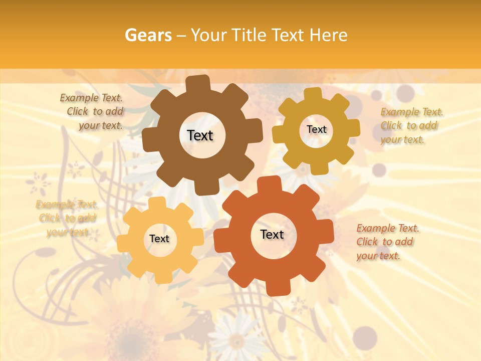 Blemish Daisy Bouquet PowerPoint Template