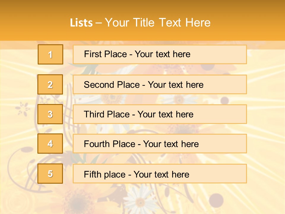 Blemish Daisy Bouquet PowerPoint Template