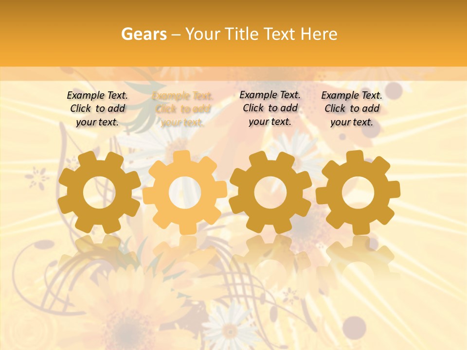 Blemish Daisy Bouquet PowerPoint Template