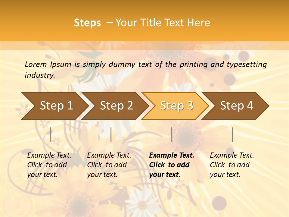 Blemish Daisy Bouquet PowerPoint Template