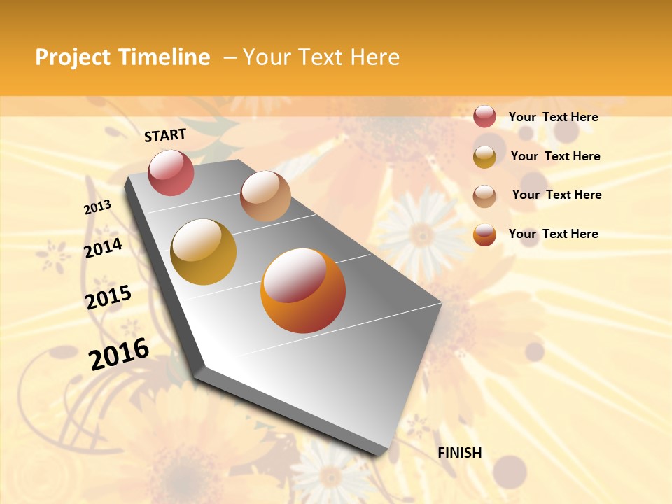 Blemish Daisy Bouquet PowerPoint Template