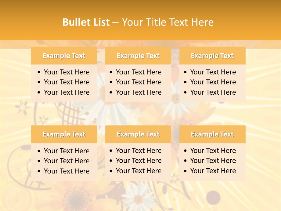 Blemish Daisy Bouquet PowerPoint Template