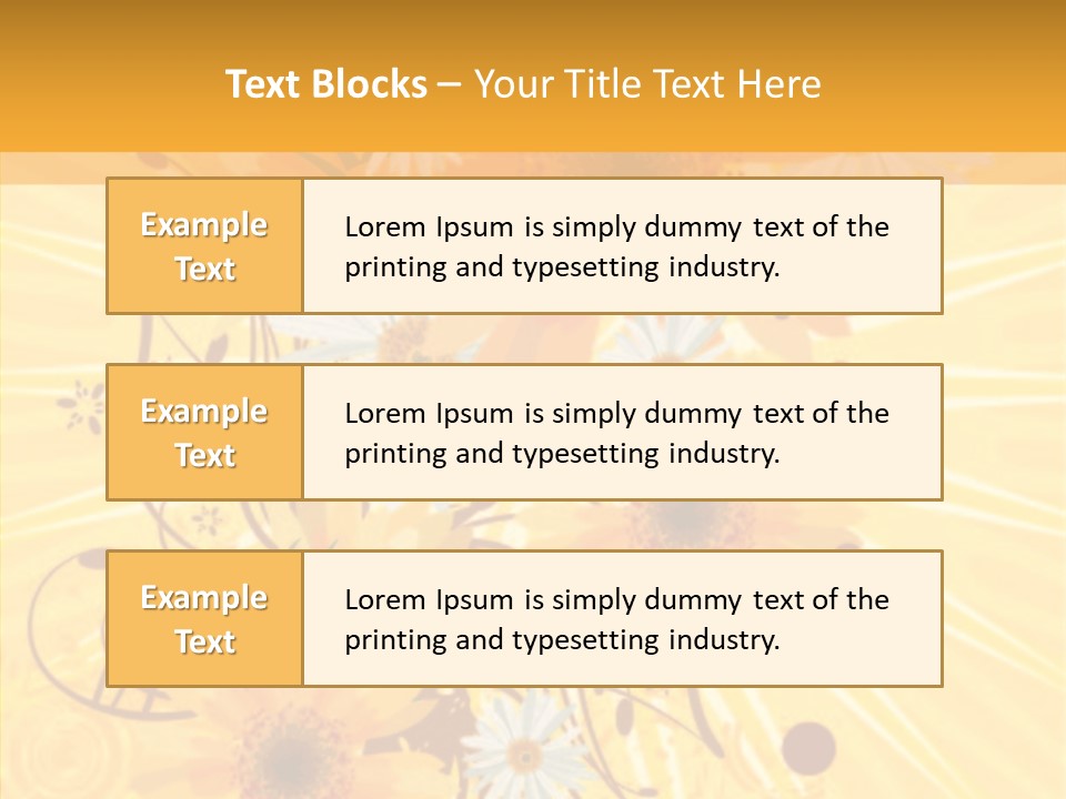 Blemish Daisy Bouquet PowerPoint Template
