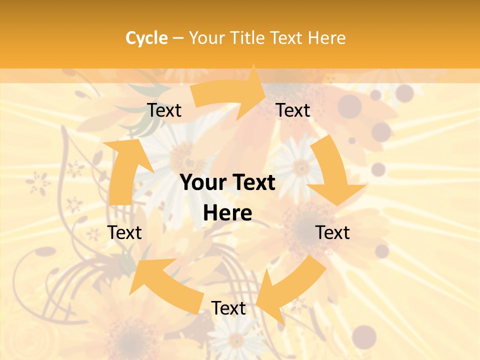 Blemish Daisy Bouquet PowerPoint Template