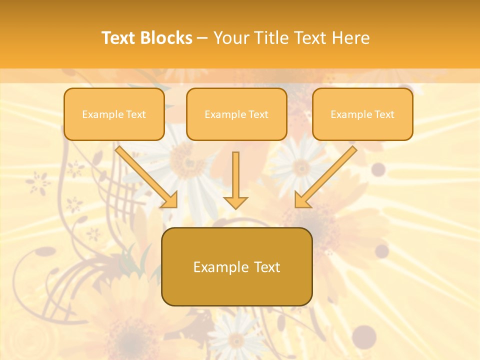 Blemish Daisy Bouquet PowerPoint Template