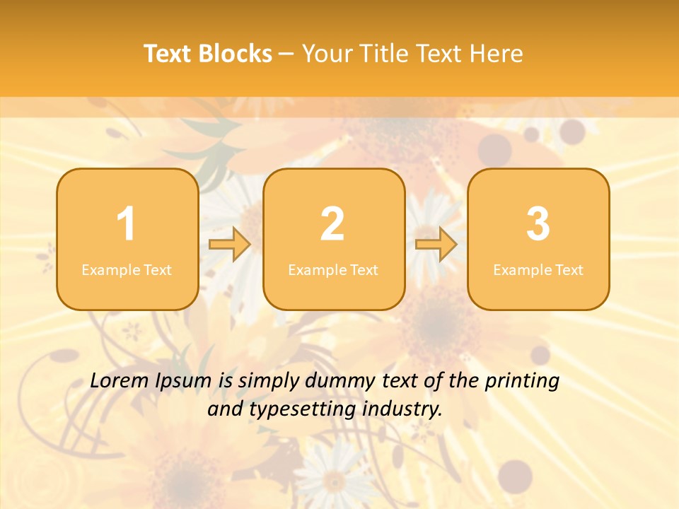 Blemish Daisy Bouquet PowerPoint Template