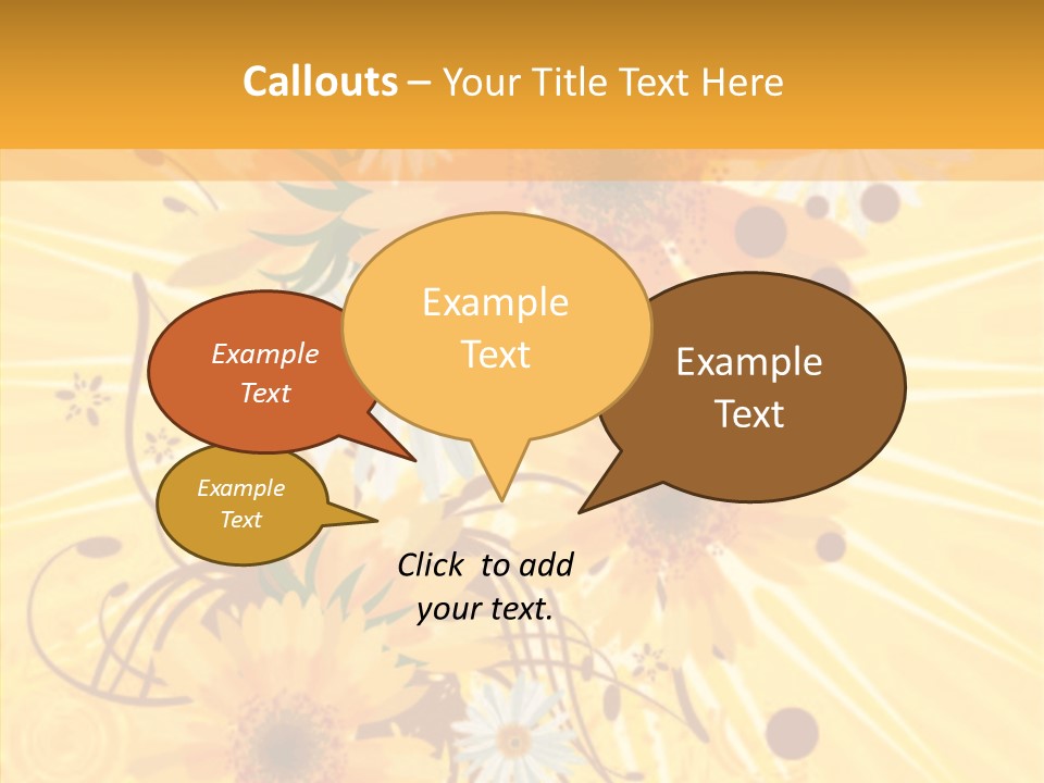 Blemish Daisy Bouquet PowerPoint Template