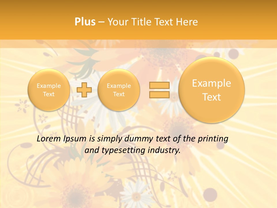 Blemish Daisy Bouquet PowerPoint Template