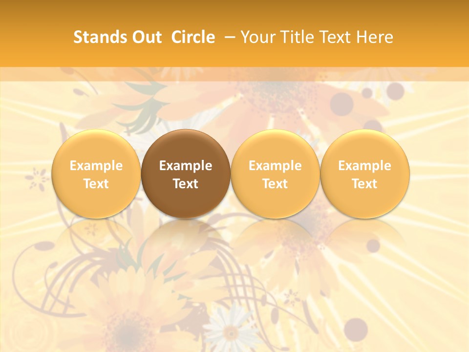 Blemish Daisy Bouquet PowerPoint Template