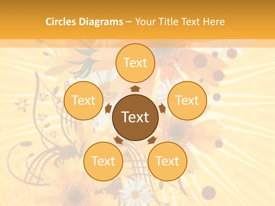 Blemish Daisy Bouquet PowerPoint Template