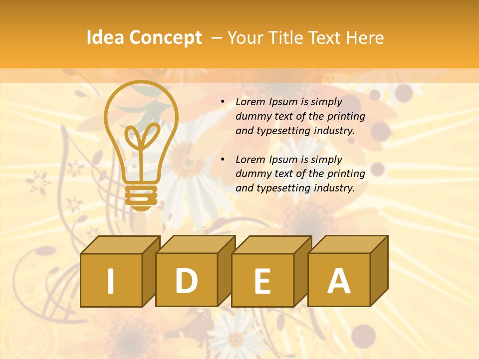 Blemish Daisy Bouquet PowerPoint Template