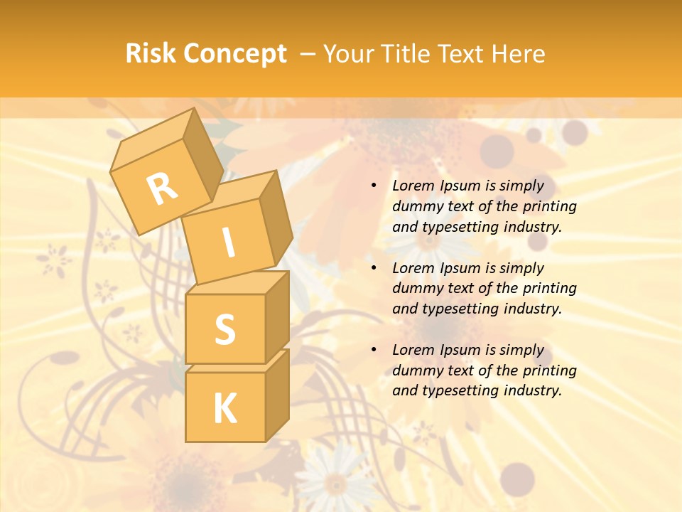 Blemish Daisy Bouquet PowerPoint Template