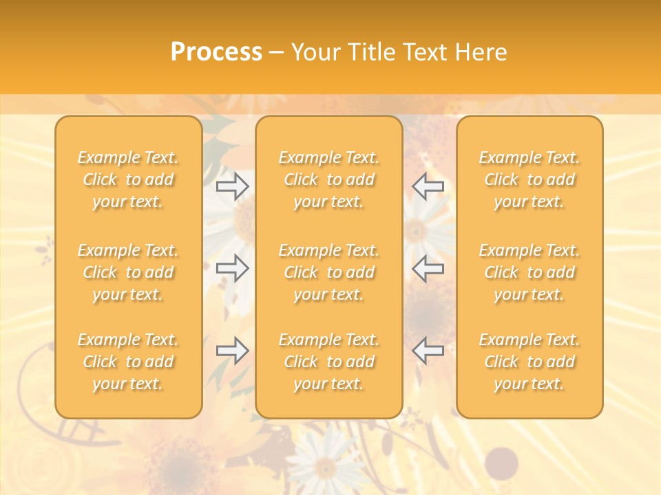 Blemish Daisy Bouquet PowerPoint Template