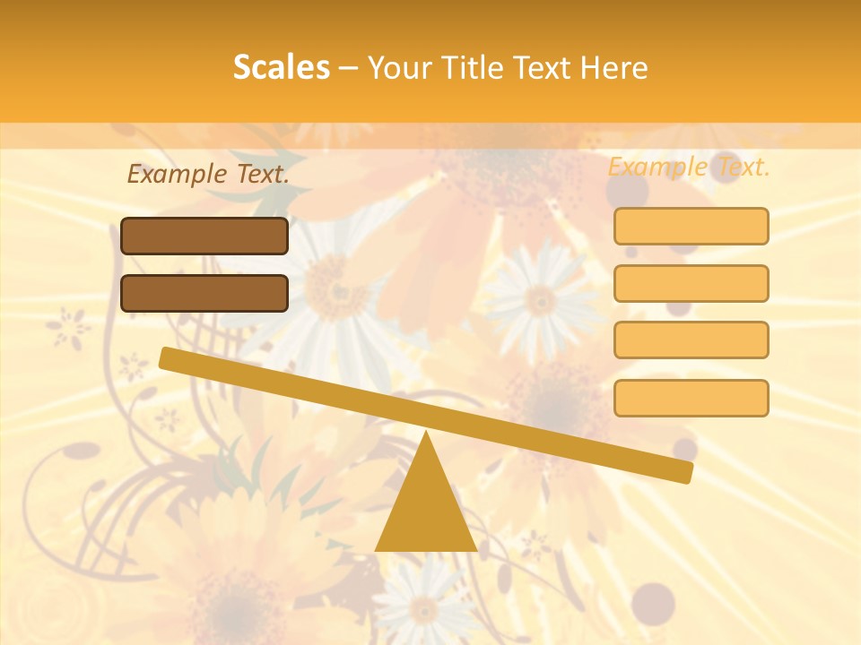 Blemish Daisy Bouquet PowerPoint Template