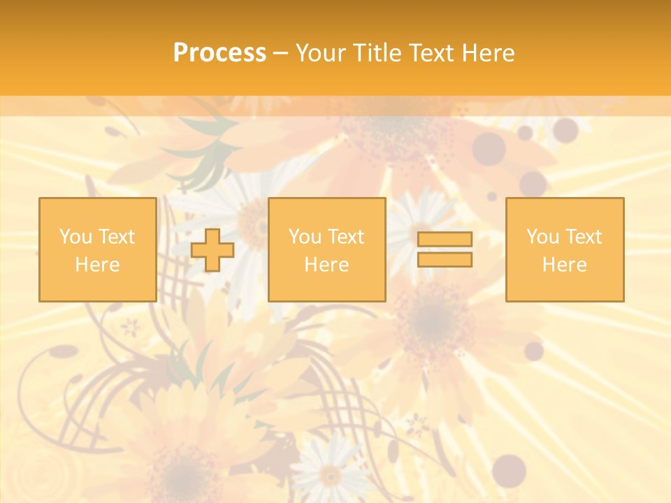 Blemish Daisy Bouquet PowerPoint Template