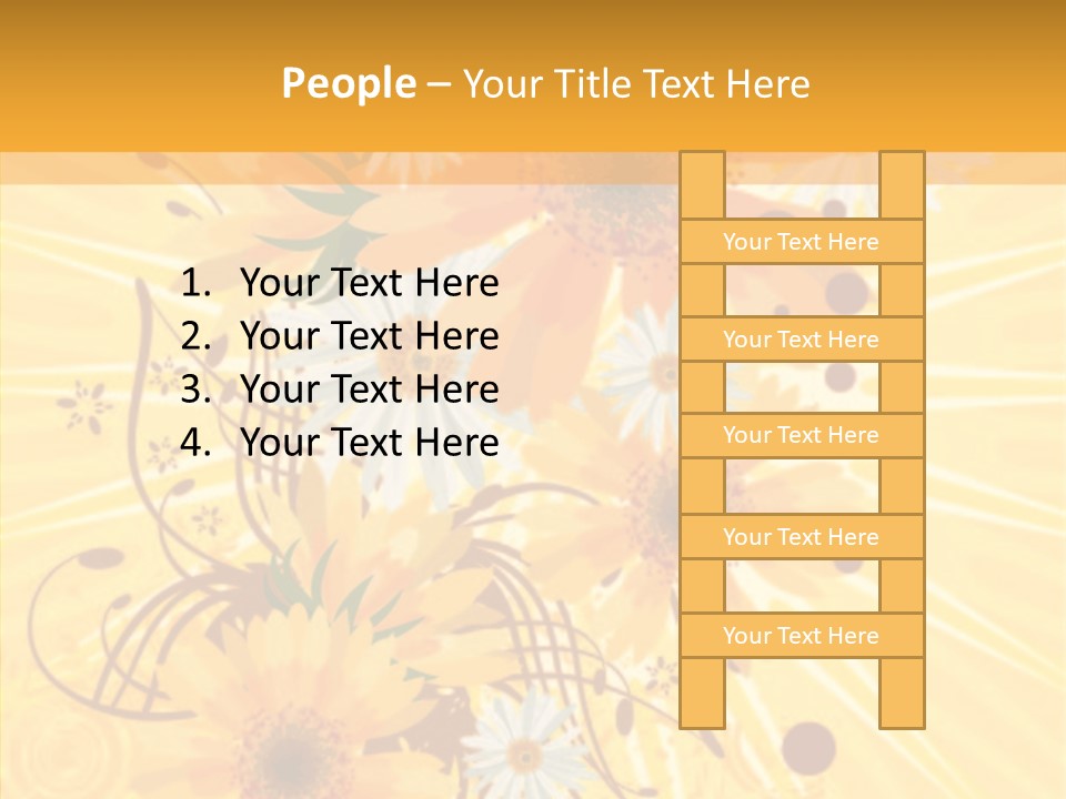 Blemish Daisy Bouquet PowerPoint Template