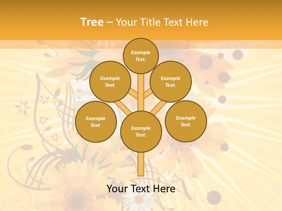 Blemish Daisy Bouquet PowerPoint Template