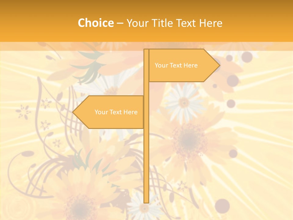 Blemish Daisy Bouquet PowerPoint Template
