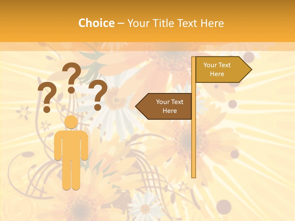 Blemish Daisy Bouquet PowerPoint Template