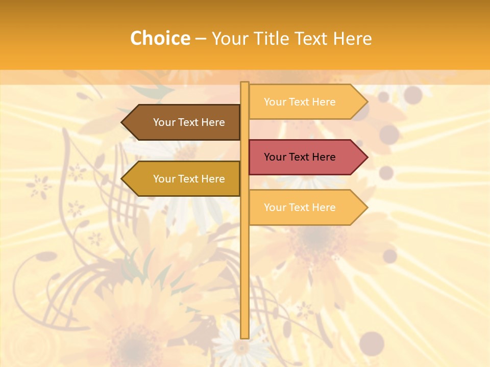 Blemish Daisy Bouquet PowerPoint Template