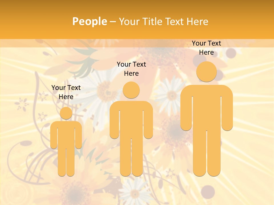 Blemish Daisy Bouquet PowerPoint Template