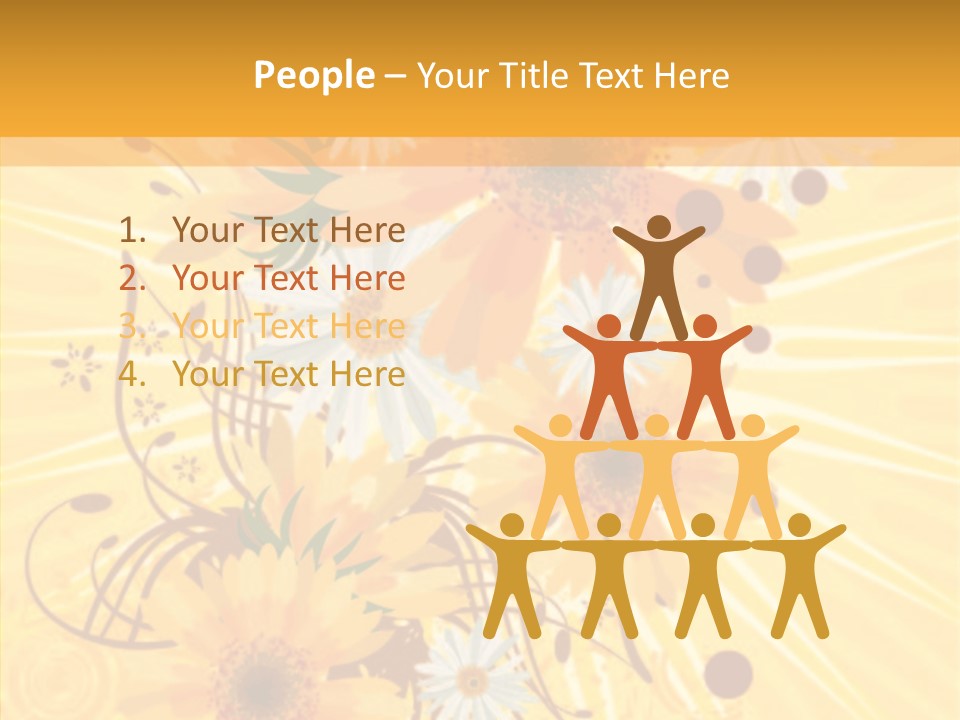 Blemish Daisy Bouquet PowerPoint Template