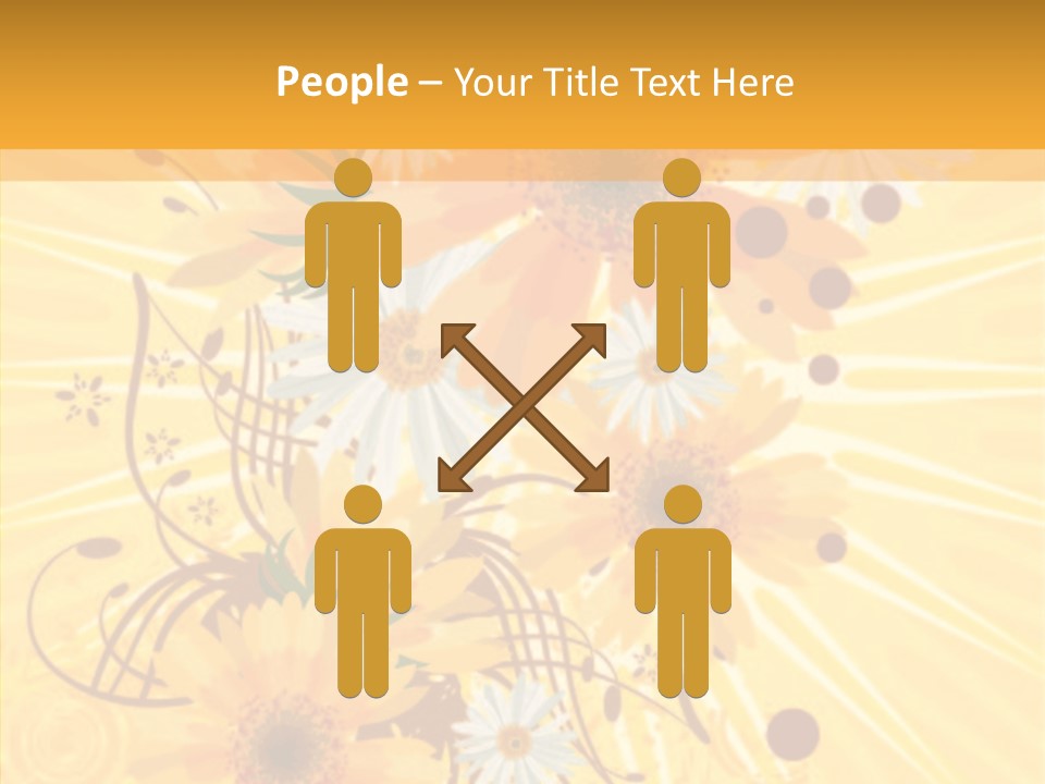 Blemish Daisy Bouquet PowerPoint Template