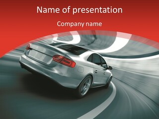 Transport Metallic Sportscar PowerPoint Template