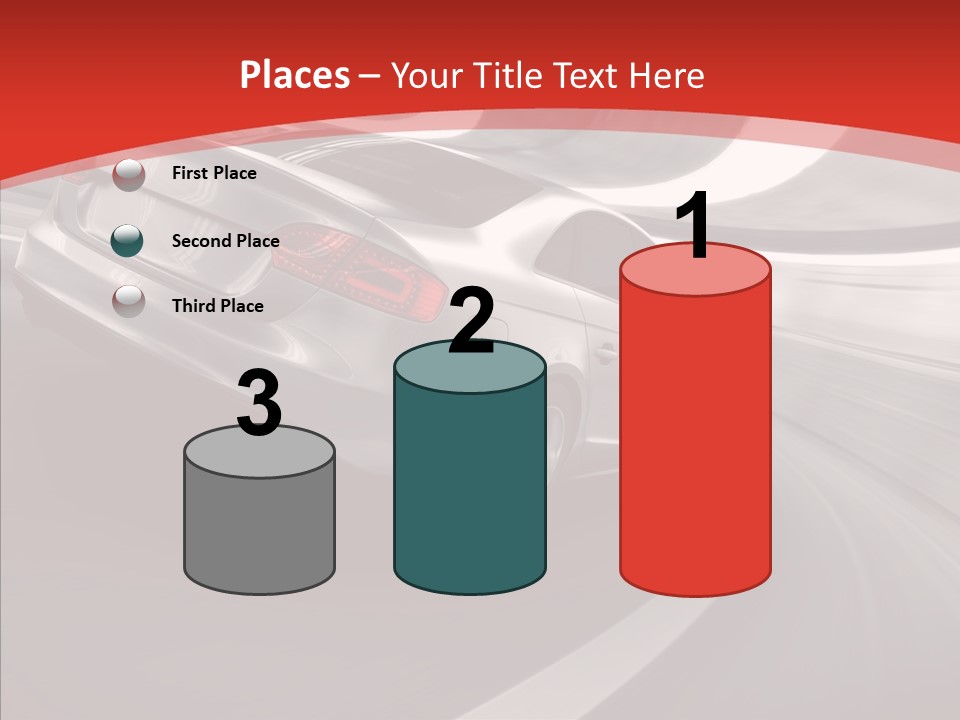 Transport Metallic Sportscar PowerPoint Template