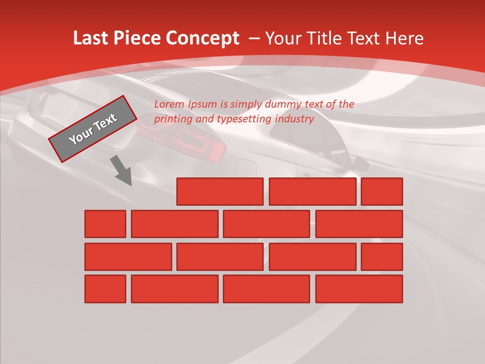 Transport Metallic Sportscar PowerPoint Template