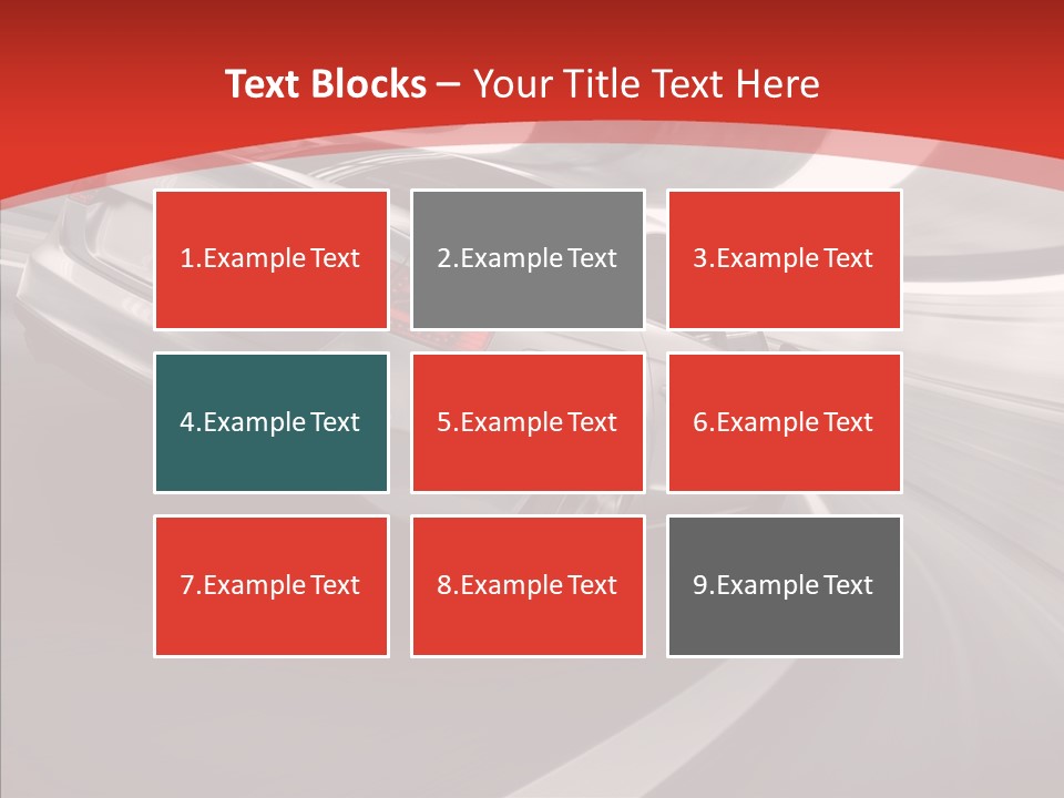 Transport Metallic Sportscar PowerPoint Template
