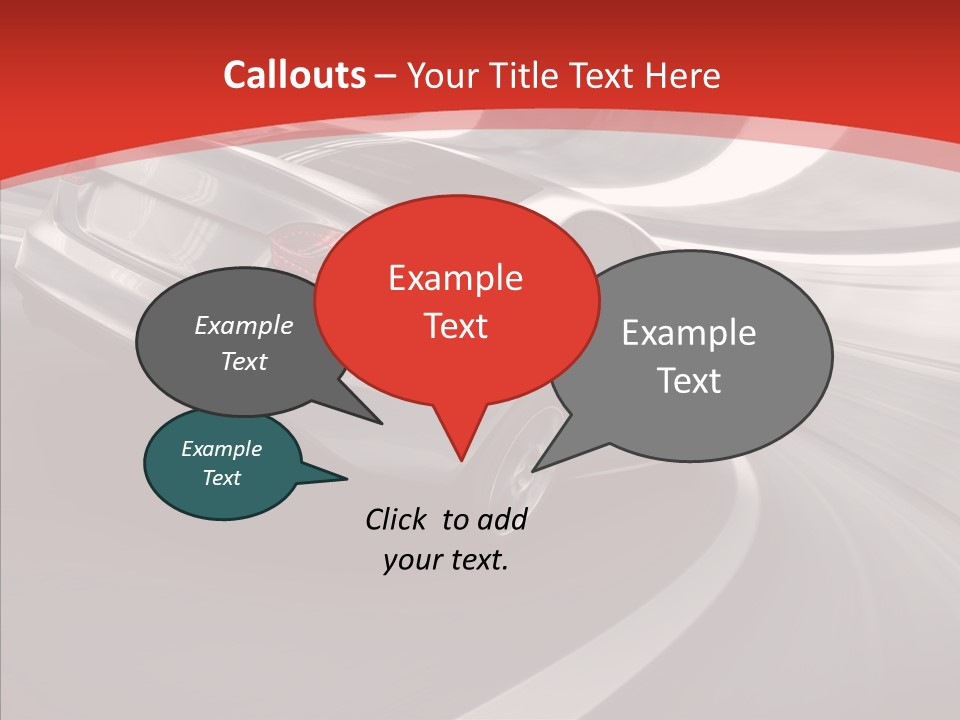 Transport Metallic Sportscar PowerPoint Template