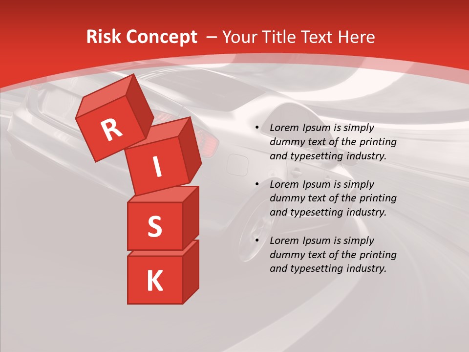 Transport Metallic Sportscar PowerPoint Template