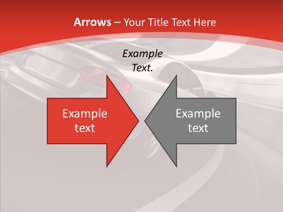 Transport Metallic Sportscar PowerPoint Template